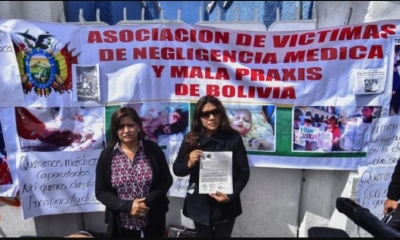 Las representantes de la Asociación de Víctimas de Mala Práctica Médica.