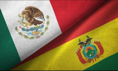 Bandera de México y Bolivia