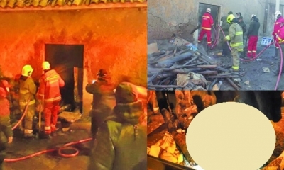 El anciano murió carbonizado/Foto Producción Kandire