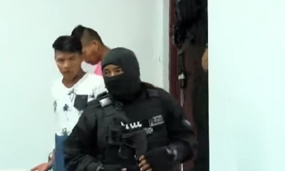 Los delincuentes fueron presentados /Foto. RRSS