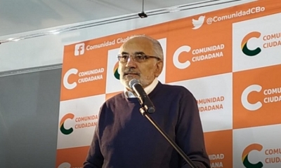 El candidato a la presidencia por la alianza de Comunidad Ciudadana (CC), Carlos Mesa