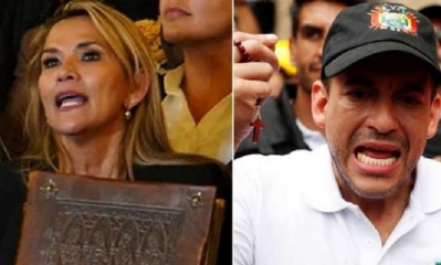 El candidato a la presidencia por la Alianza Creemos Luis Fernando Camacho