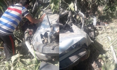 Así quedó el motorizado en la tragedia/Foto. RRSS