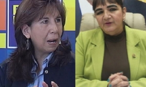 Marcia Villarroel  y Carmen Eva Gonzáles 