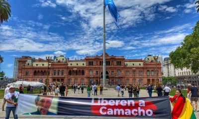 ‘Liberen a Camacho’, algo que se repitió en las inmediaciones de la Casa Rosada.