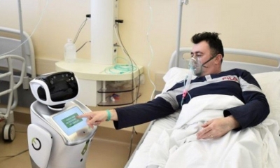 El hospital Circolo de Varese, en el norte de Italia, congestionado por enfermos de COVID-19.