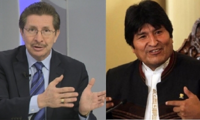 Carlos Sánchez Berzaín y Evo Morales/Foto. Kandire