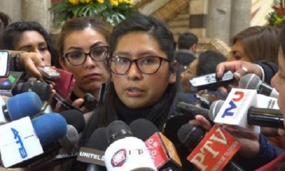 La presidenta de la ALP, Eva Copa.