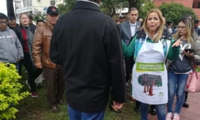 Angélica Sosa llegó hasta el lugar de la resistencia/Foto. ED