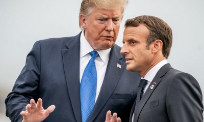 Presidente de EEUU, Donald Trump y el presidente de Francia Emmanuel Macron