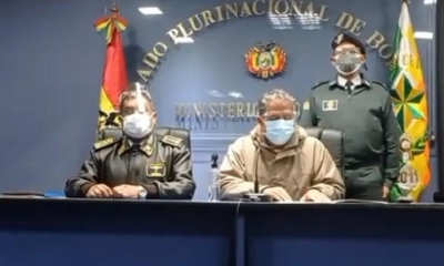 El ministro de Defensa, Edmundo Novillo.
