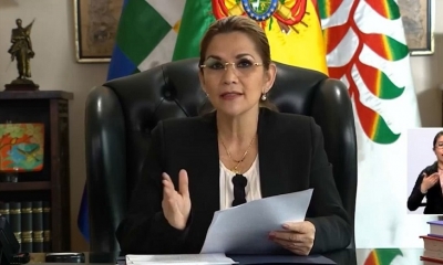 La presidenta Jeanine Áñez 
