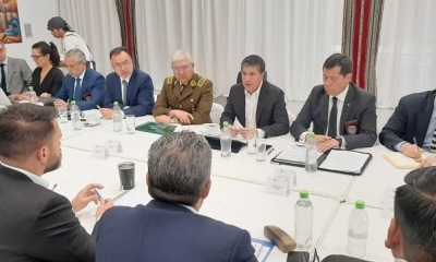  La delegación chilena que llegó a Bolivia