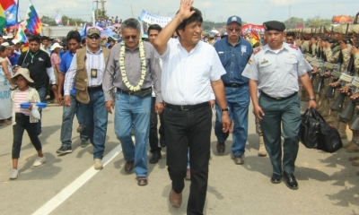 Morales en la inauguración/Foto. ABI