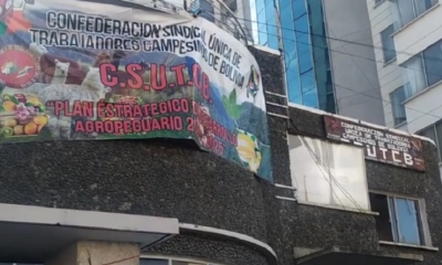 La sede de la CSUTCB. Foto: Captura de video