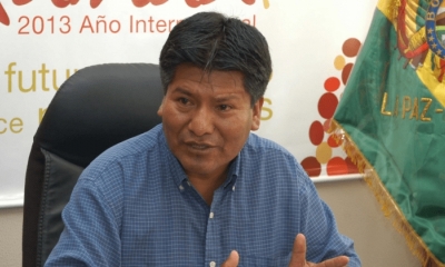 El gobernador de Oruro, Víctor Hugo Vásquez.