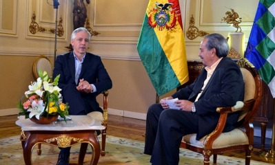 El vicepresidente del Estado, Álvaro García Linera, que en estos 12 años de gobierno del presidente Evo Morales se ha recuperado la patria.