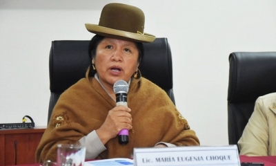 Presidenta del Tribunal Supremo Electoral (TSE), María Eugenia Choque