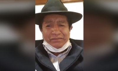 Rafael Quispe apareció este domingo vía redes sociales. foto/captura de pantalla