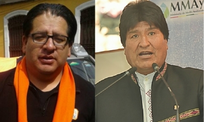 Israel Centellas y Evo Morales/Foto. Kandire