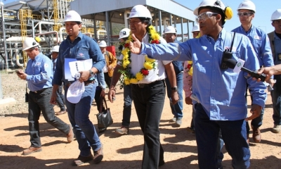 El presidente Evo Morales, realizó una visita  a la planta Incahuasi/Foto. JQ