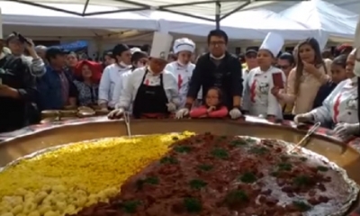 Prepararon el Mondongo más grande en Chuquisaca/Foto. Captura de pantalla