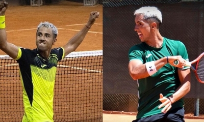 Hugo y Murkel Dellien, durante una competición. 