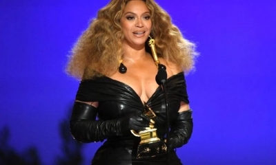 Beyoncé, en los Premios Grammy de 2021.