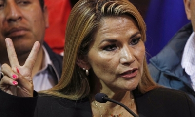 Foto / Archivo : La candidata presidencial Jeanine Añez