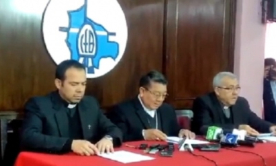 Conferencia de prensa de las CEB/Foto. RRSS