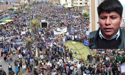 Leonardo Loza, dirigente de los cocaleros del Chapare/Foto. RRSS