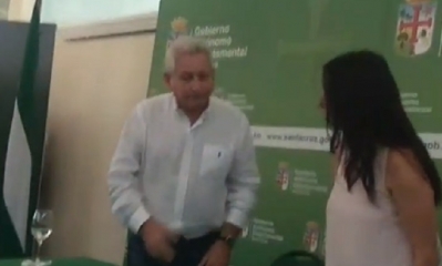 Rubén Costas y la Gabriela Montaño/Foto. Captura de pantalla