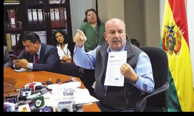 Foto / Archivo : El ministro de Gobierno, Arturo Murillo