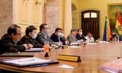 El Gabinete se reunió este jueves. Foto: @JeanineAnez