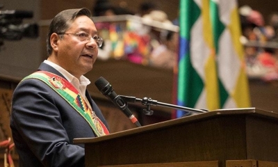 El presidente Luis Arce, ayer. | Agencias