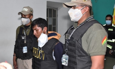 El sujeto acusado de morderle la oreja a su concubina, en Tarata. 