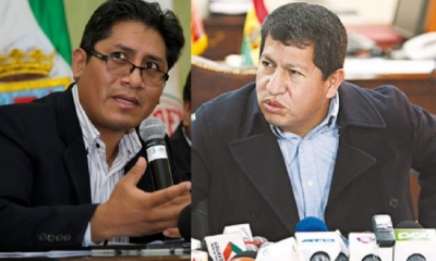 Luis Alberto Poma y el ministro de Hidrocarburos/Foto. Kandire