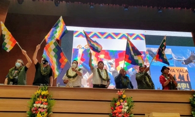Acto de inauguración del Encuentro de Pueblos y Organizaciones del Abya Yala | @evoespueblo