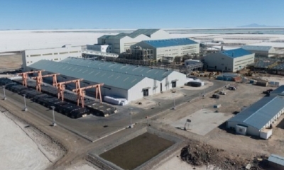 Planta industrial de Yacimientos de Litio Bolivianos, en el salar de Uyuni, Potosí. Foto: YLB.
