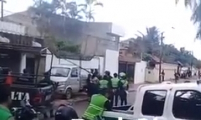 Los acusados fueron llevados en un micro de la Policía/Foto. RRSS