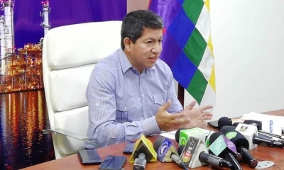 El ministro de Hidrocarburos, Luis Sánchez. 