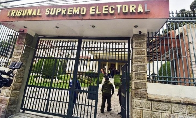 El Tribunal Supremo Electoral en la ciudad de La Paz.