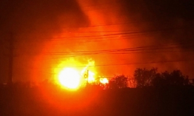 El suceso ocurrió la madrugada de este jueves tras la presunta perforación de unos huachicoleros/Foto. RRSS
