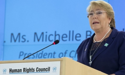 La Alta Comisionada de la ONU para los Derechos Humanos, Michelle Bachelet