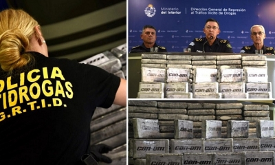 400 kilos de cocaína boliviana, incautadas en el Uruguay 