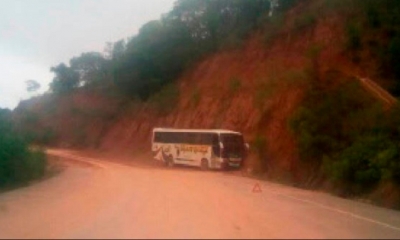 Accidente de un bus de la empresa de Transporte Narváez