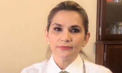 La presidenta Jeanine Áñez 