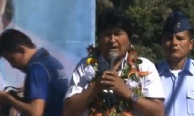 Evo Morales en Trinidad/Foto. Captura de pantalla