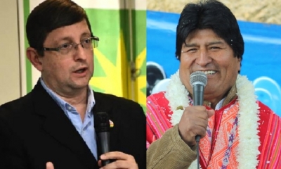 Óscar Ortiz y Evo Morales/Foto. Kandire
