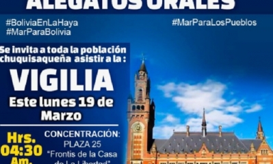La gobernación prepara una pantalla gigante en la plaza/Foto. RRSS